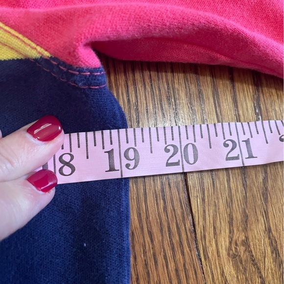 Lauren Jeans Company Ralph Lauren Girls Pink Navy Rugby Shirt Size Large - Picture 4 of 5